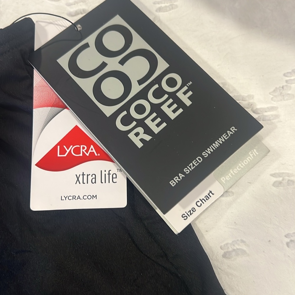 Coco Reef Black swim skirt with attached bottom - Picture 2 of 7